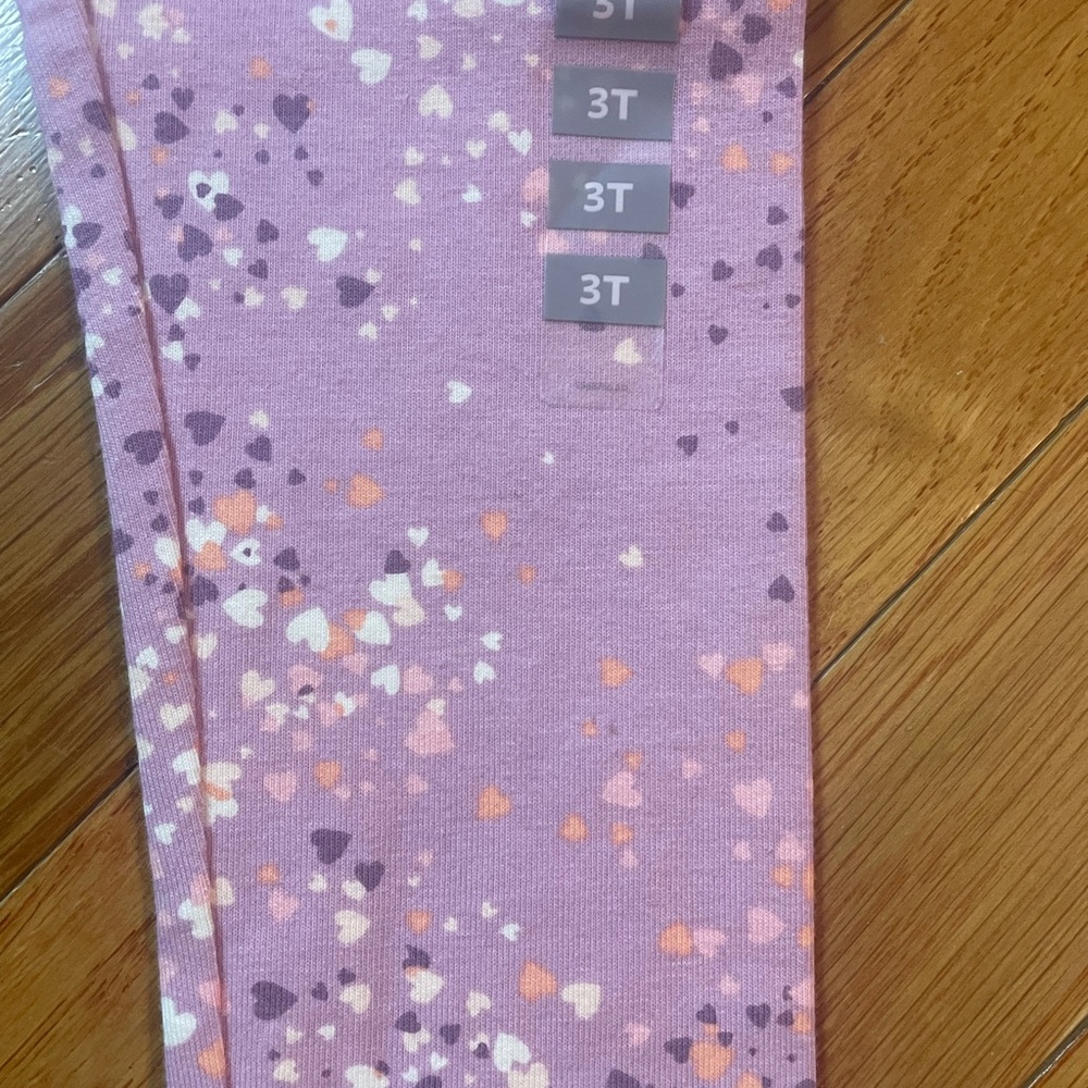 OshKosh B'gosh Purple heart Leggings 3T‎ NWT - Picture 2 of 6